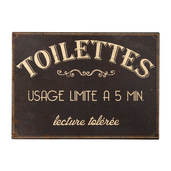 Antic Line Usage Limite Metāla tualetes zīme