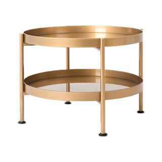 Zelta krāsas kafijas galdiņš Custom Form Hanna, ⌀ 60 cm
