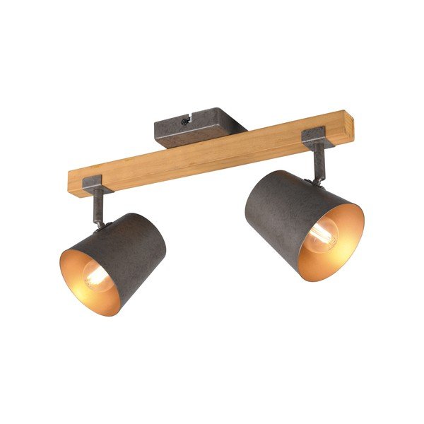 Tumši pelēka/dabīga toņa prožektora tipa lampa 14x42 cm Bell – Trio-image-1