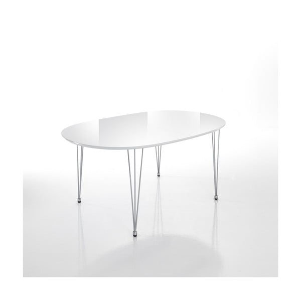 Izvelkams ēdamgalds ar baltu galda virsmu 105x170 cm Elegant – Tomasucci