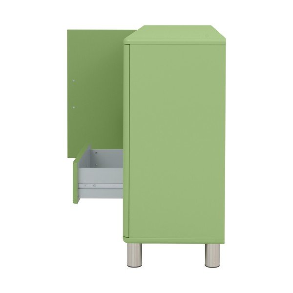 Zaļa zema kumode 146x92 cm Malibu – Tenzo-image-4