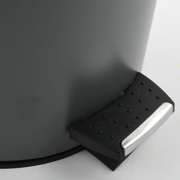 Tumši pelēka tērauda atkritumu tvertne ar pedāli 3 l   Adonis – Spirella-image-4