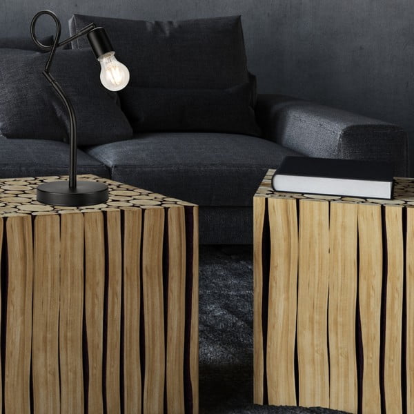 Melna galda lampa (augstums 42 cm) Harry – LAMKUR-image-2