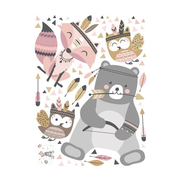 Bērnu sienas uzlīmes Ambiance Bear Indian Sweet-image-2