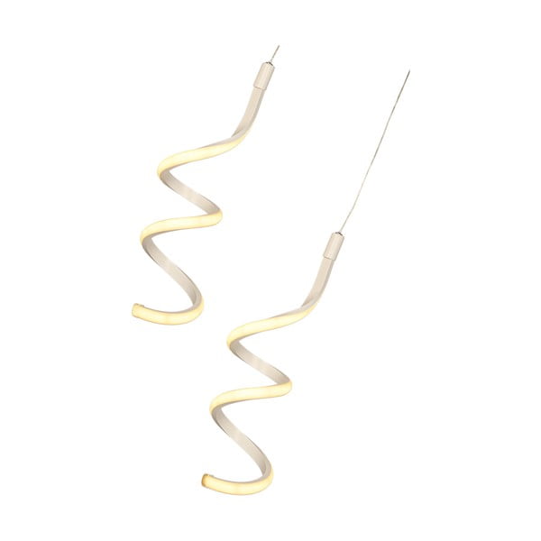 Balta metāla LED piekaramā lampa ø 25 cm Hilton – Squid Lighting-image-2