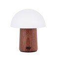Balta/tumša dabīga toņa LED galda lampa (augstums 12,5 cm) Alice Mushroom – Gingko