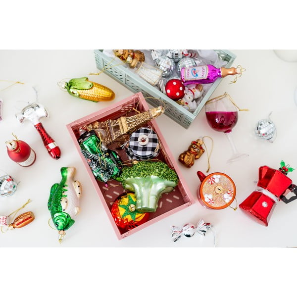 Stikla Ziemassvētku eglītes rotājums Tomato – Sass & Belle-image-4