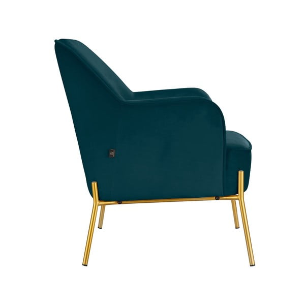Zaļš/zils samta krēsls Runa – Støraa-image-1