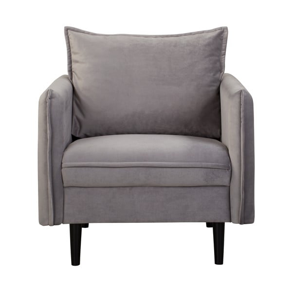 Pelēks samta atpūtas krēsls Juli – Ropez-image-2