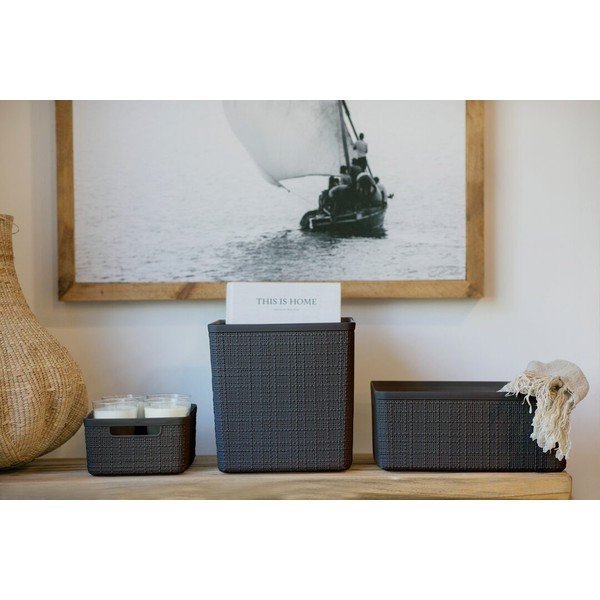 Tumši pelēks grozs Curver Jute, 5 l-image-3