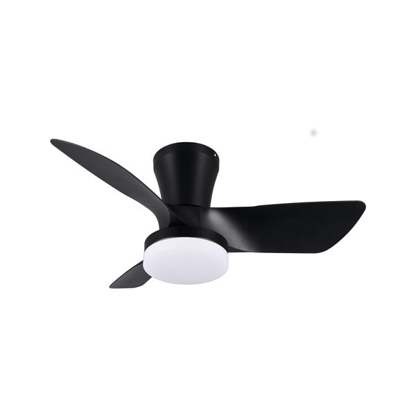 Melna LED griestu lampa Randers – Trio