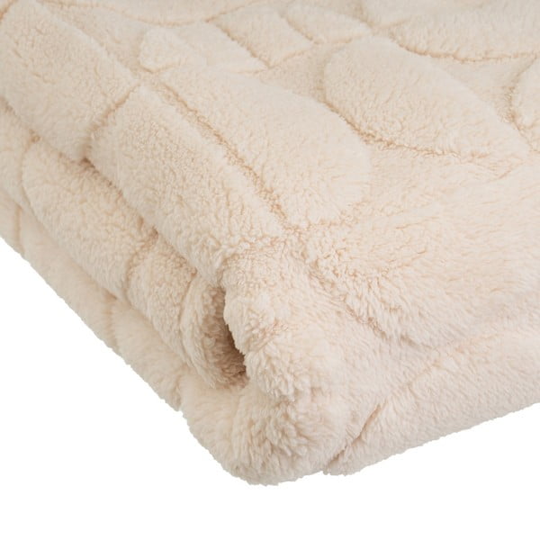 Bēšs mikroplīša pleds 130x160 cm Mid Century – Casa Selección-image-3