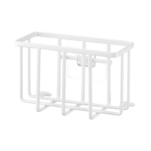 Balts metāla mazgāšanas līdzekļu turētājs ar uzstādīšanu bez urbšanas Film Hook – YAMAZAKI