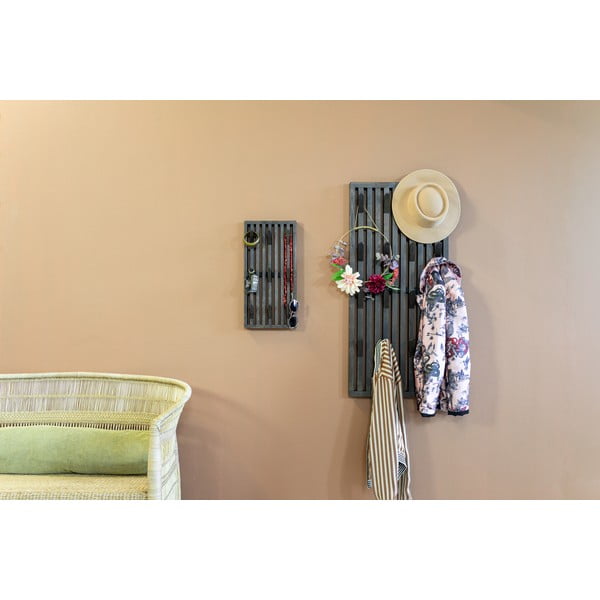 Tumši brūns ozola masīvkoka sienas pakaramais 24 cm Parco – Spinder Design-image-3