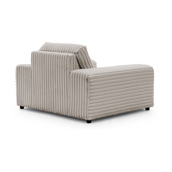 Gaiši pelēks velveta atpūtas krēsls Justin – Ropez-image-3