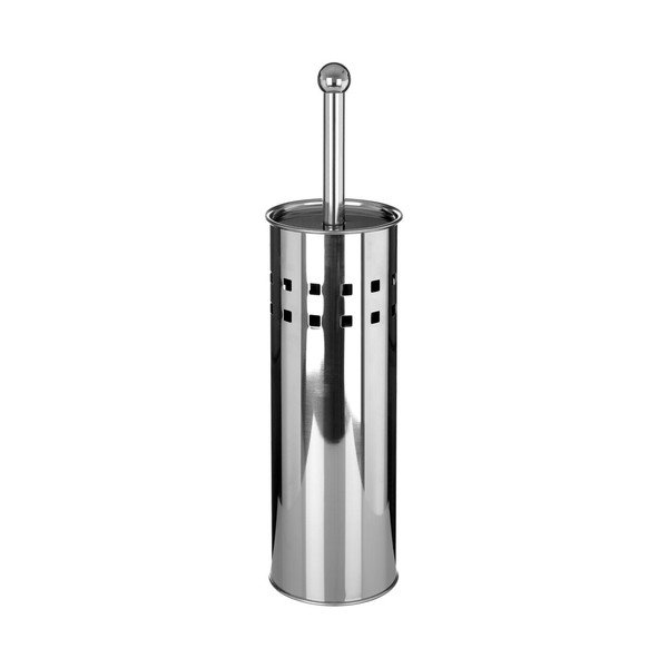 Matētas sudraba krāsas nerūsējošā tērauda tualetes birste Indy – Premier Housewares-image-2
