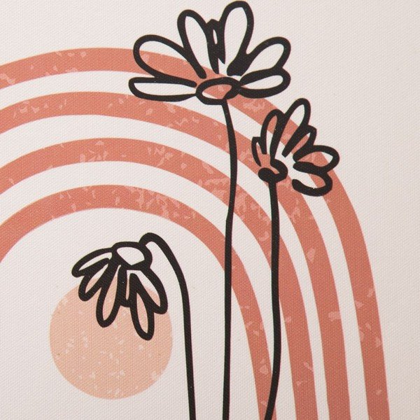 Krēmkrāsas dekoratīvas uzglabāšanas kastes (2 gab.) 30x18x15 cm Flowers – Ixia-image-1