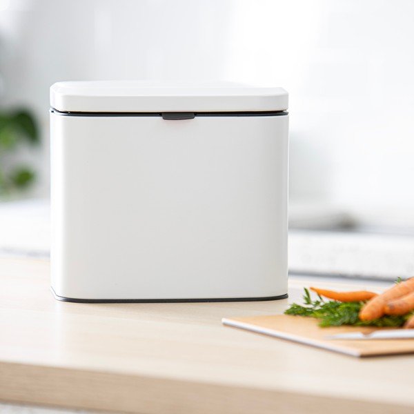 Balts kompostējamo atkritumu konteiners 4 l Essentials – Ladelle-image-3