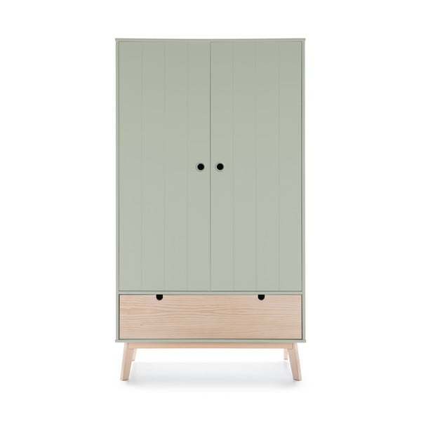 Zaļš bērnu skapis ar priedes koka kājām Marckeric Kiara-image-2