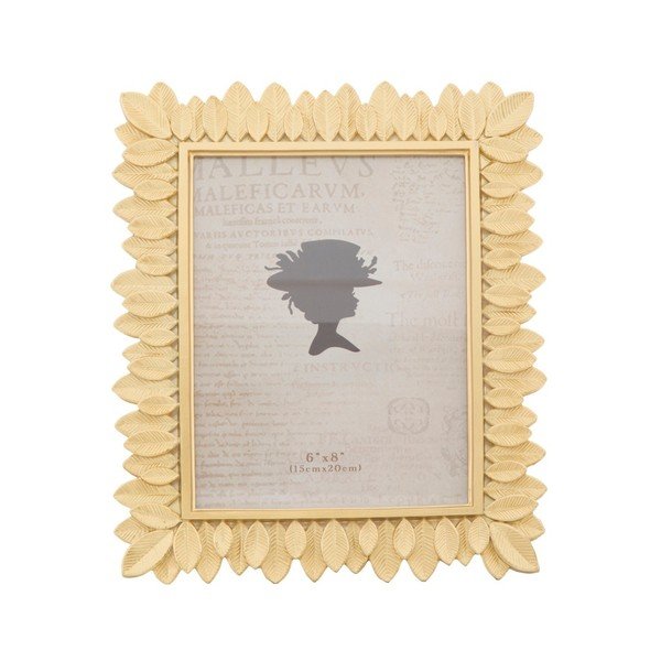 Dzeltens fotorāmis sveķu rāmī Mauro Ferretti Glam Leaves, 15 x 20 cm-image-4