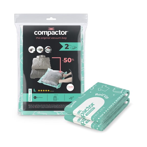 Vakuuma maisi apģērbam (2 gab.) Roll Up L – Compactor