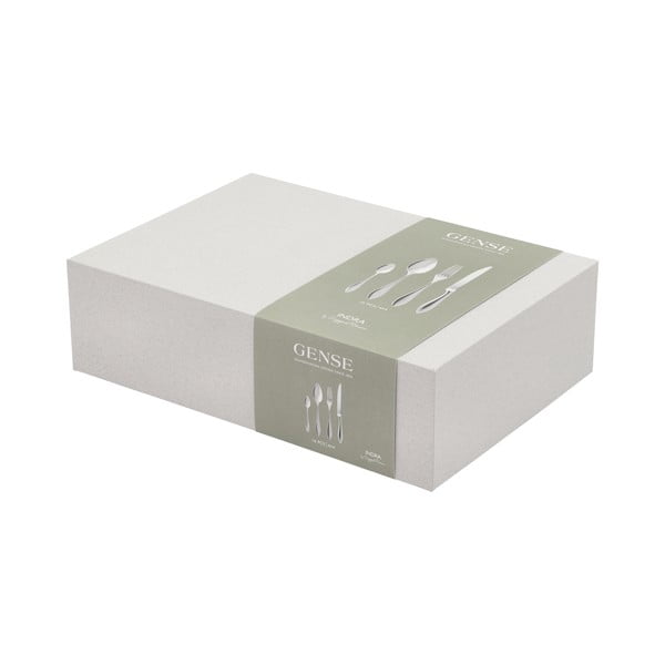 Sudraba krāsas nerūsējošā tērauda galda piederumi (16 gab.) Indra – Gense-image-3