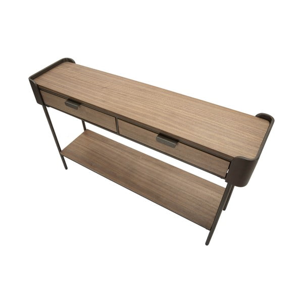 Brūns egles masīvkoka konsoles galds 31x120 cm Toronto – Mauro Ferretti-image-4