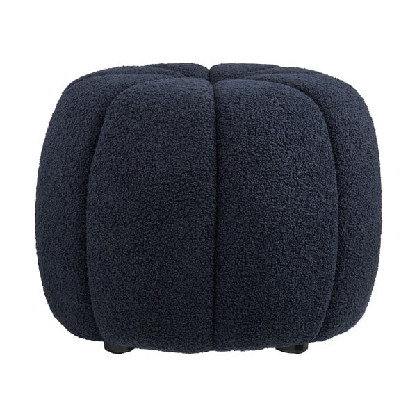 Tumši zils pufs no buklē auduma Paisley – House Nordic