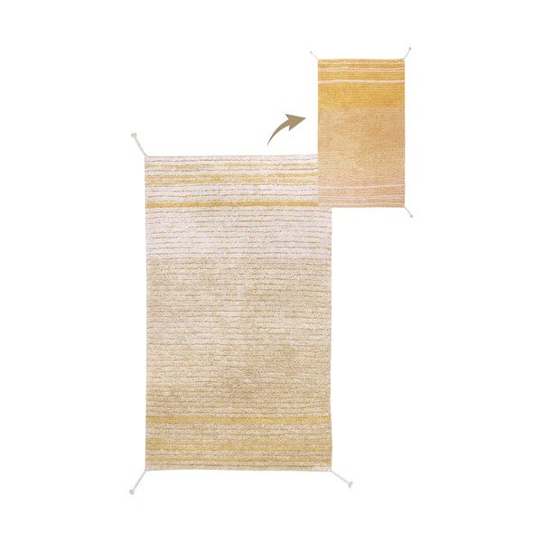 Okera dzeltens kokvilnas paklājs 80x140 cm Twin Amber – Lorena Canals-image-3