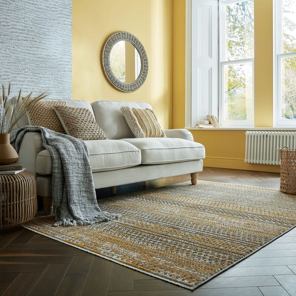 Sinepju dzeltens paklājs 200x300 cm Camino – Flair Rugs-image-1