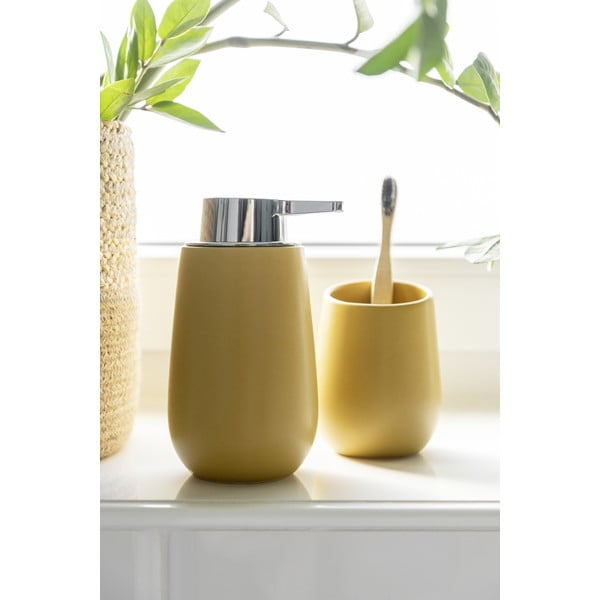Dzeltens keramikas ziepju dozators 0,32 l Badi – Wenko-image-2