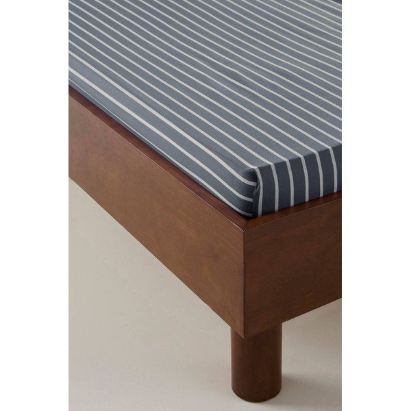 Balts/zils palags no organiskās kokvilnas  ar gumiju 90x200 cm Sima – Jotex-image-1