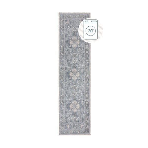 Zaļš mazgājams celiņa paklājs no pārstrādātu šķiedru maisījuma 60x230 cm Windsor – Flair Rugs