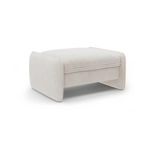 Krēmkrāsas kāju soliņš no šenila auduma Georgia – Micadoni 