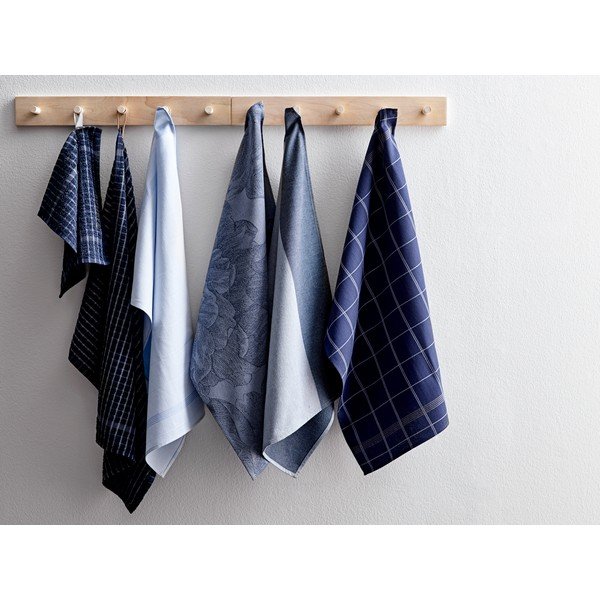 Zils kokvilnas virtuves dvielis Södahl Geometric, 50 x 70 cm-image-1