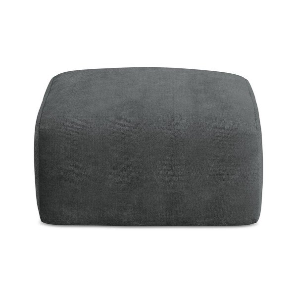 Tumši pelēks kāju soliņš no šenila auduma Leila – Makamii