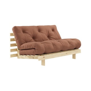 Oranžs/brūns izvelkamais dīvāns 140 cm Roots – Karup Design