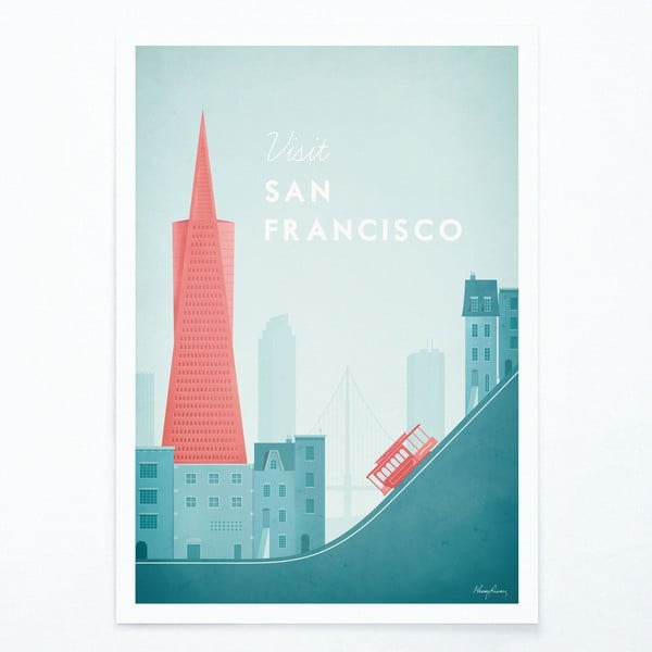 Plakāts Travelposter San Francisco, 50 x 70 cm