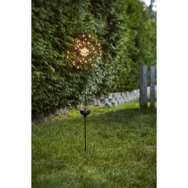 LED āra apgaismojums ar baltām diodēm un saules baterijām Star Trading Firework, augstums 100 cm-image-3