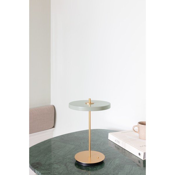 Gaiši zaļa LED galda lampa ar regulējamu spilgtumu no metāla (augstums 31 cm) Asteria Move – UMAGE-image-1