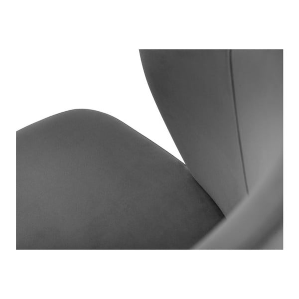 Tumši pelēks polsterēts ēdamistabas krēsls ar roku balstiem Elpis – Windsor & Co Sofas-image-4