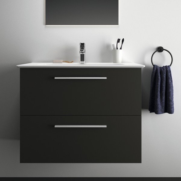 Antracīta pelēks piekarams skapītis zem izlietnes 80x63 cm i.Life A – Ideal Standard-image-1