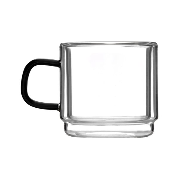 Stikla krūzes (2 gab.) espreso 80 ml Carbon – Vialli Design-image-3