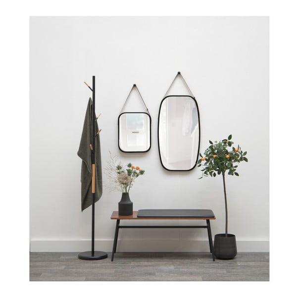 Sienas spogulis melnā rāmī PT LIVING Idylic, garums 74 cm-image-1