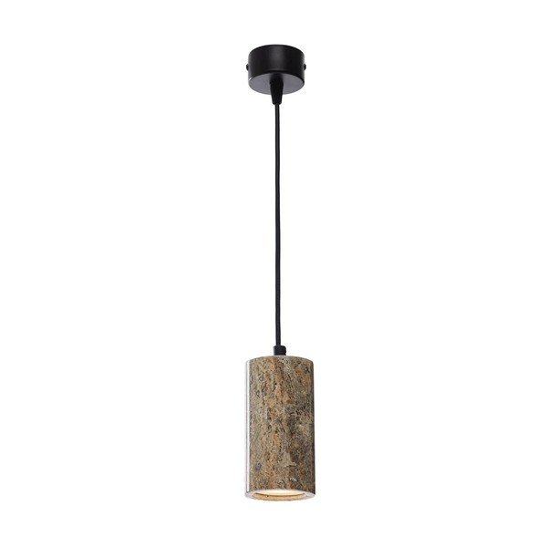 Pelēka piekaramā lampa ar akmens abažūru ø 6,5 cm Selma – Opviq lights