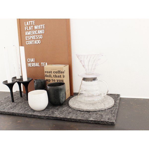 Tērauda pelēks filca paliktnis Wooldot Felt Coaster, ⌀ 20 cm-image-2