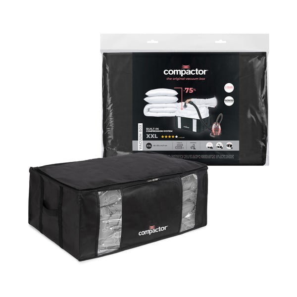 Melna vakuuma uzglabāšanas kaste Compactor Black Edition, tilpums 210 l