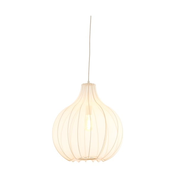 Bēša piekaramā lampa ar auduma abažūru ø 50 cm Elati – Light & Living