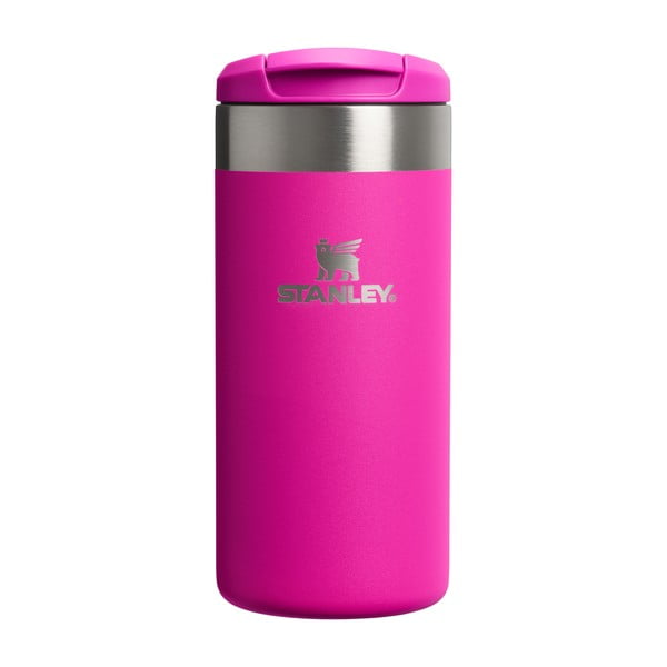 Rozā nerūsējošā tērauda termokrūze 350 ml AeroLight™ Transit Mug Violet Blossom – Stanley