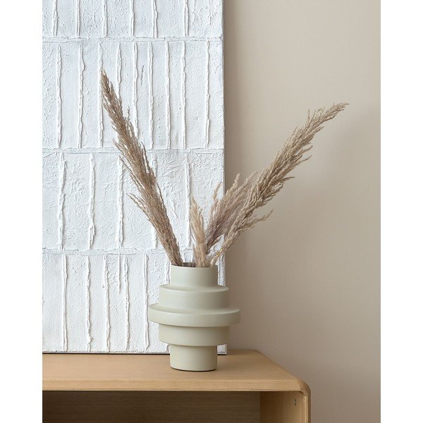 Bēša tērauda vāze (augstums 23 cm) Velia – Kave Home-image-1